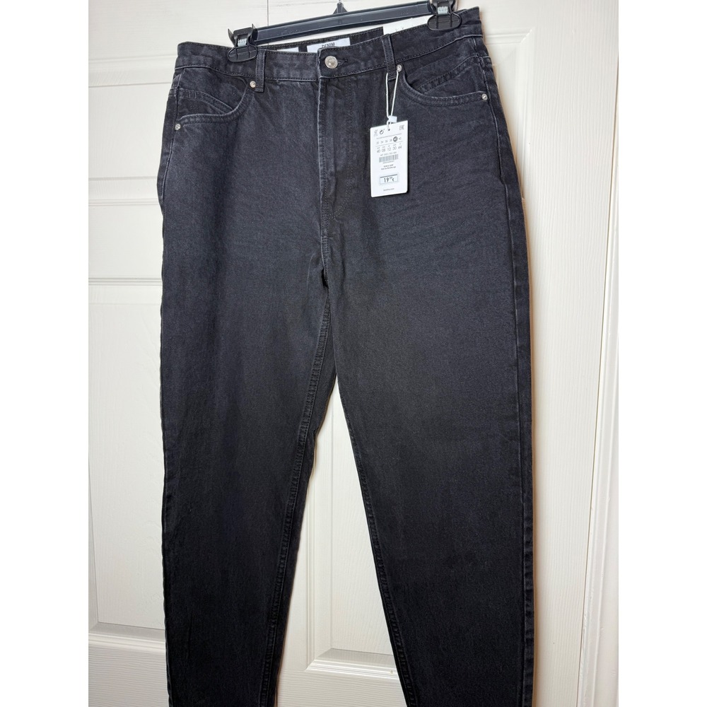 Bershka Women's Black High Waisted Mom Jeans Size 8 NEW Denim